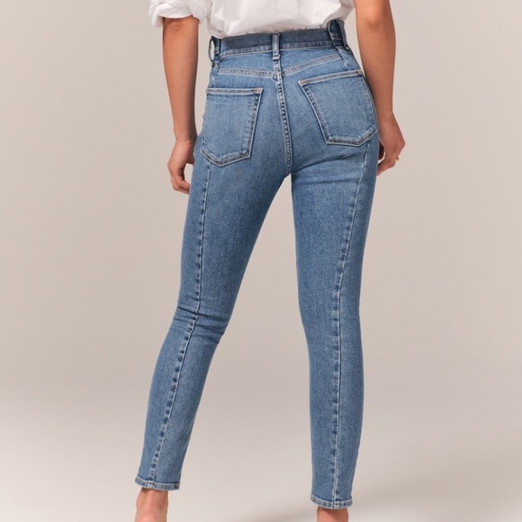 Abercrombie & Fitch The Super Skinny Ankle High Rise Jeans size 28 short - Picture 7 of 8